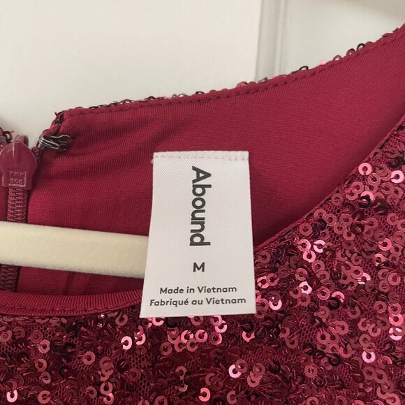 Abound Red Sequin mini dress Size M NWT - Picture 3 of 3